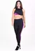 Conjunto Metamorfose Cropped + Calça Legging Preto com Roxo e Branco | MTF6 - loja online