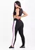 Conjunto Metamorfose Cropped + Calça Legging Preto com Roxo e Branco | MTF6