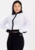 Casaco De Tela Fitness Com Ziper Branco | MTF22 - comprar online