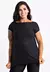 Blusa Fitness Tela Manga Curta Preto - BLMC1