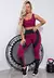 Conjunto Calça Legging e Cropped MaxDefinition Marsala com Preto LX7 - Zéshop
