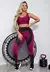Conjunto Calça Legging e Cropped MaxDefinition Marsala com Preto LX7 - loja online
