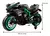 Mini Moto Elétrica Infantil Kawasaki Ninja Vermelha