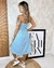 Vestido midi em crepe alfaiataria com fenda frontal