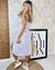 Vestido midi em crepe alfaiataria com fenda frontal - loja online