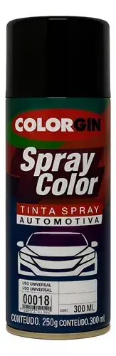 SPRAY COLOR PRETO SEMI BRILHO 300 ML-ONU 1950 AEROSSOIS 2.1 (23) "QUANT. LTDA"