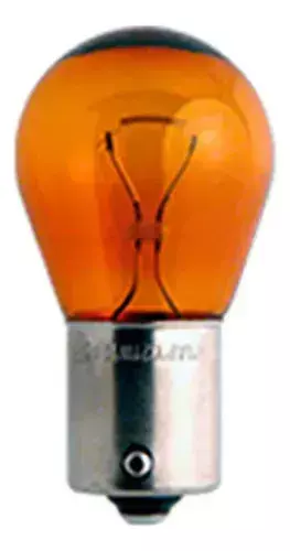 LAMPADA PISCA KEISI 12V 21W CBX 200 BASE FERRO AMARELA