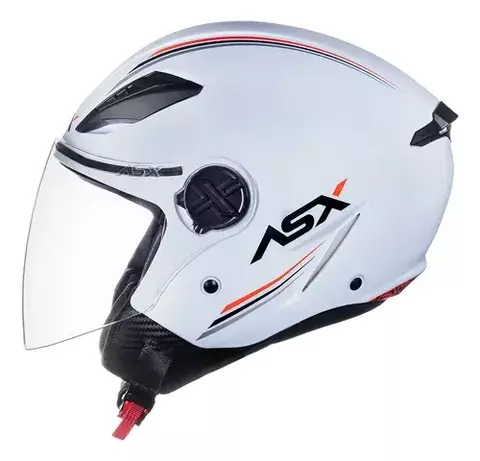 CAPACETE ASX CITY AIR SOLID BRILHO BRANCO 58/M