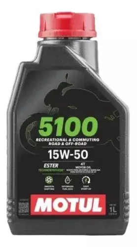 ÓLEO MOTUL 5100 15W50 4T SEMI-SINTÉTICO 1L