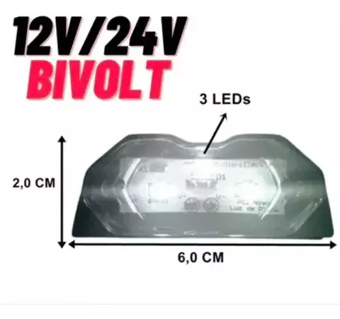 LANTERNA DE PLACA -UNIVERSAL EM LED C/PARAFUSO -LP