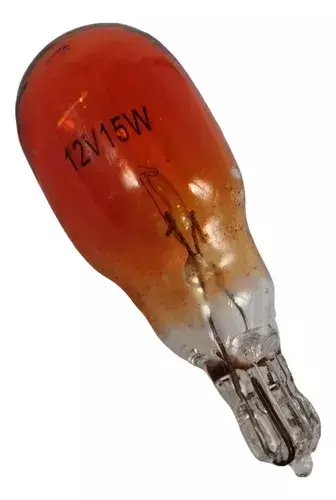 LAMPADA PISCA LACFLEX 12V 15W LARANJA ESMAGADA CG 125 2000/