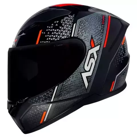 CAPACETE ASX CITY STORM BRILHO PRETO/CINZA/VERMELHO 58/M - comprar online