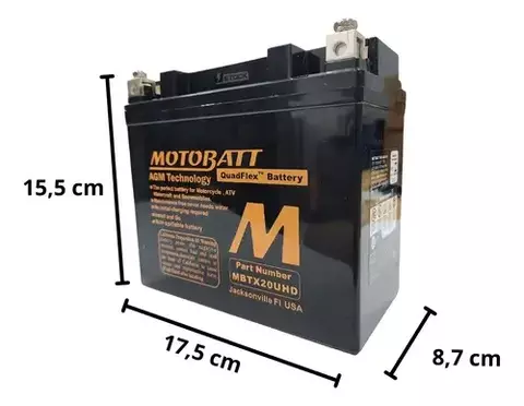 BATERIA MOTOBATT AGM MBTX20U-HD 883 1200 fat boy