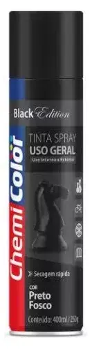 SPRAY COLOR PRETO FOSCO 300 ML-ONU 1950 AEROSSOIS 2.1 (23) "QUANT. LTDA"
