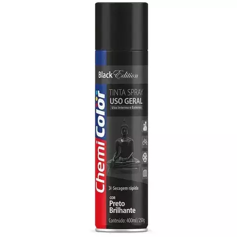SPRAY CHEMICOLOR PRETO SEMI BRILHO 400ML**