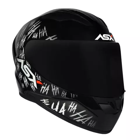 CAPACETE ASX CITY FUN BRILHO PRETO/BRANCO 56/S
