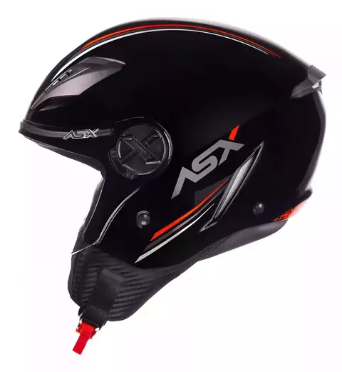 CAPACETE ASX CITY AIR SOLID BRILHO PRETO 58/M - comprar online