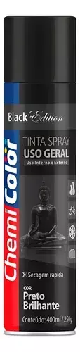 SPRAY CHEMICOLOR PRETO BRILHO 400ML**