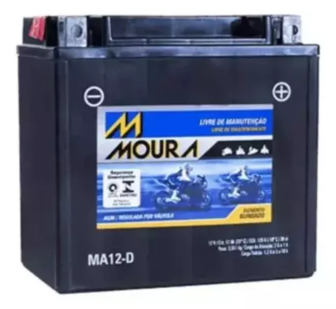 BATERIA MOURA MA12-E Harley Davidson 883 Xl Harley Sportster 1200 Xl 2005