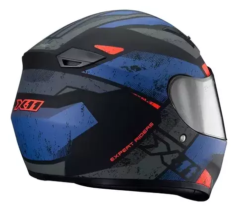 CAPACETE TRUST PRO BALLADS C/VISEIRA EXTRA AZUL/LARANJA TAM 56 X11