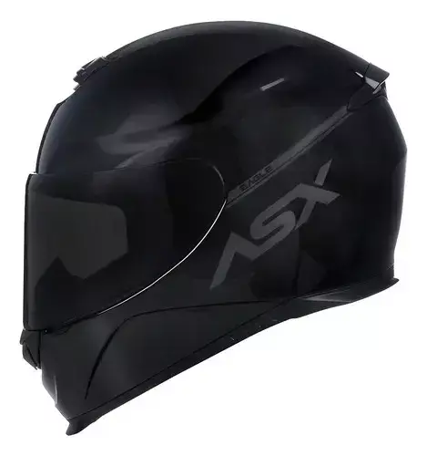 CAPACETE ASX EAGLE SOLID BRILHO PRETO/CINZA 62/XL