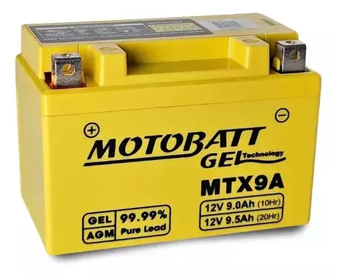 BATERIA MOTOBATT GEL MTX9A O.C.: 6614 CB 500 Kawasaki Z 750, Z 800, Zx 600, Zx 636