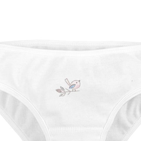 Baby Creysi Calzón Bikini de Algodón en Tejido de Cárdigan Flexible y Cómodo Blanco