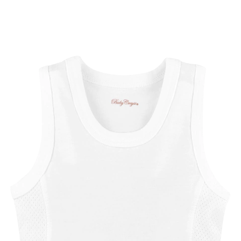Baby Creysi Camiseta Sin Manga para Niño de Algodón en Tejido de Cárdigan y Jacquard