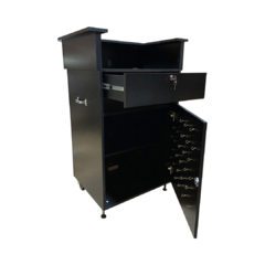 Balcão de Valet Black Gold em MDF 50x60x110 cm