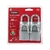 Set 4 Candados Igualados 38mm Hierro Gancho Corto Hermex 43333