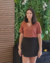 Blusa Cropped Decote V – Terra - comprar online