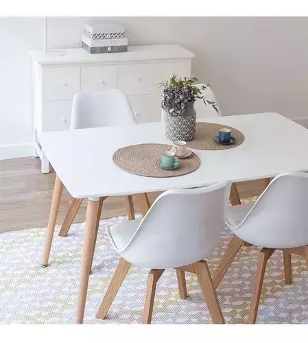 Mesa Eames PREMIUM: tapa de Paraiso natural y patas de Haya. - comprar online