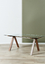 Mesa vidrio y madera oscura . SKU: MIT-1121MO - tienda online