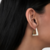 Brinco Argola Triângulo Cravejado Banhado em Ouro 18k - comprar online