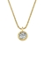 Colar com Pingente Redondo Texturizado banhado Ouro18k