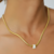 Colar Malha com Pingente Cravejado Banhado em Ouro 18k - comprar online