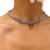 Choker Riviera Cravação 4 Garras Lilás Ródio Branco - comprar online
