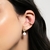 Brinco Coração Cravejado com Pérola Shell Ouro 18k - comprar online