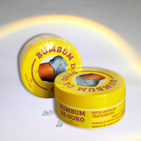 Esfoliante Bumbum de Ouro - Tratamento para Foliculite, Manchas e Celulite