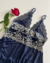 Baby Doll Madalena - Azul Marinho e Creme - Bold Babe