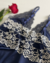 Baby Doll Madalena - Azul Marinho e Creme
