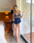 Baby Doll Madalena - Azul Marinho e Creme - comprar online