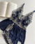 Baby Doll Madalena - Azul Marinho e Creme na internet