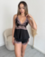Baby Doll Madalena - Preto e Rosê - loja online