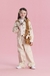 CALÇA INFANTIL MENINA WIDE LEG DE SARJA CRU COM AJUSTE NA CINTURA MÁLAGAH - ENGILKIDS MODA INFANTIL