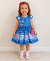 VESTIDO INFANTIL ESTAMPADO BACK TO SCHOOL MON SUCRÉ AZUL