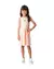 VESTIDO INFANTIL LISTRAS PONTILHADAS LARANJA MALWEE - loja online