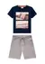 CONJUNTO INFANTIL MENINO CAMISETA E BERMUDA SUMMER TRIP MILON - comprar online