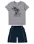 CONJUNTO INFANTIL MENINO BERMUDA EM MOLETOM SARJADO MALWEE - comprar online