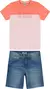CONJUNTO INFANTIL CAMISETA E BERMUDA JEANS CARINHOSO - comprar online